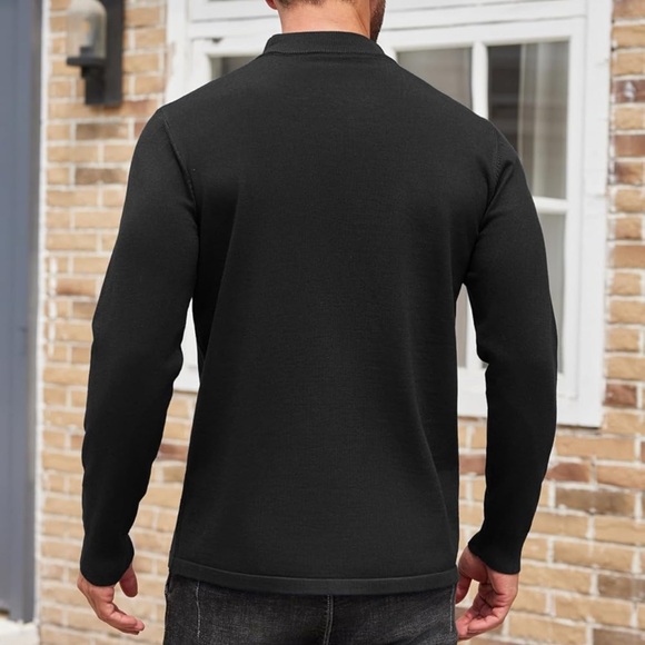 NWT COOFANDY Mock Turtleneck Long Sleeve SAW WE Lightweight Pullover Sweater - Picture 2 of 14